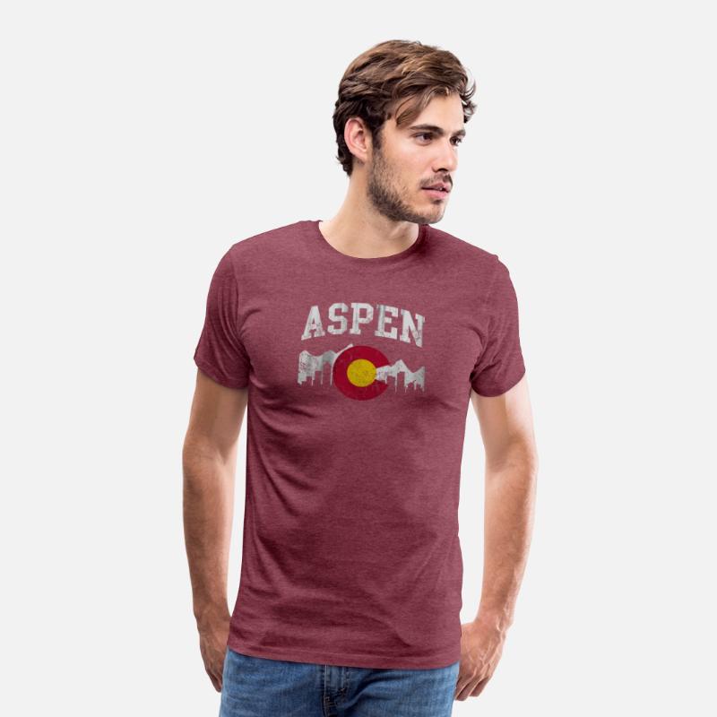 Aspen Colorado Flag Skyline Long Sleeve Shirt