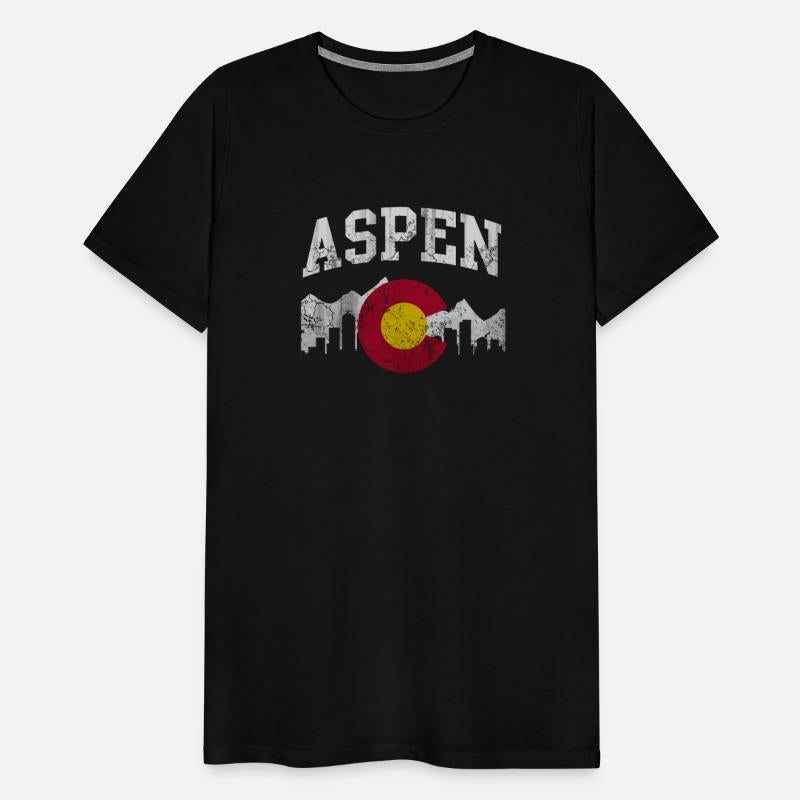 Aspen Colorado Flag Skyline Long Sleeve Shirt