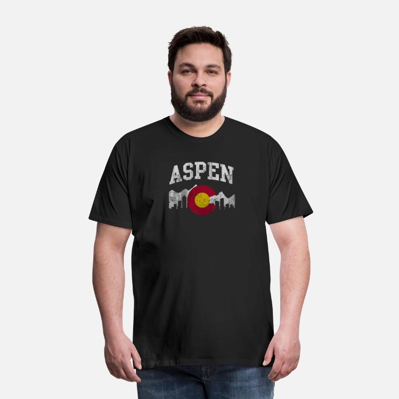Aspen Colorado Flag Skyline Long Sleeve Shirt