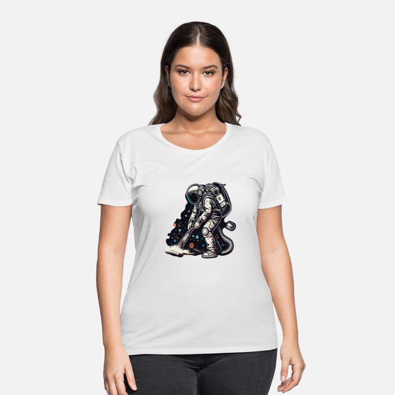 Astronaut Vacuuming Stars Illustration