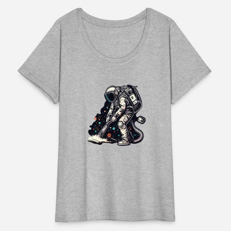 Astronaut Vacuuming Stars Illustration