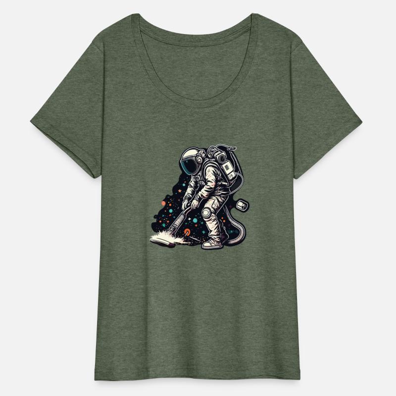 Astronaut Vacuuming Stars Illustration