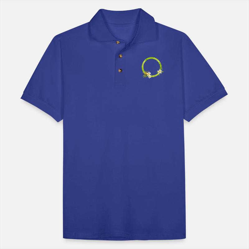 Bamboo frame with leaves & exotic flowers