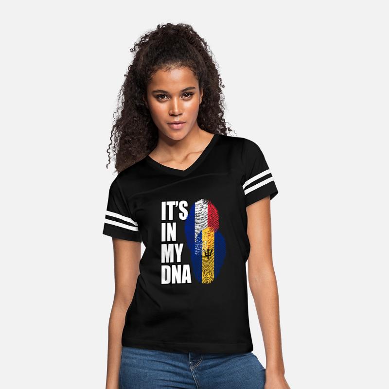 Barbadian And French Mix Heritage DNA Flag