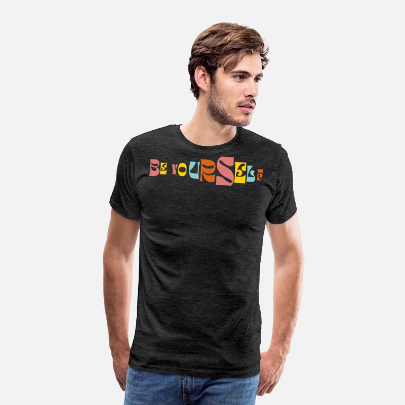 Be Yourself Groovy Text Graphic