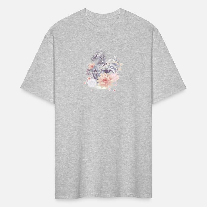 beautiful Japanese style dragon & flowers