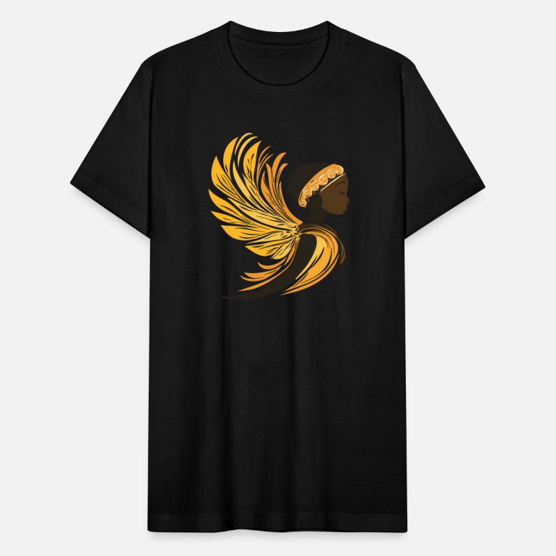 Black Christmas Angel - Golden Winged Angel