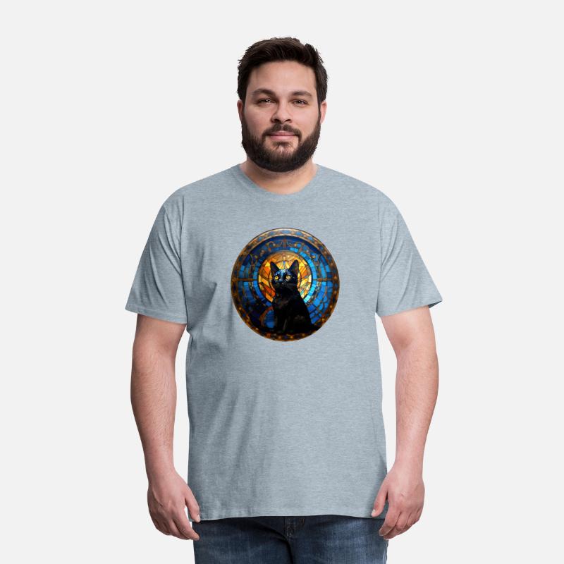 Bombay cat in stained glass