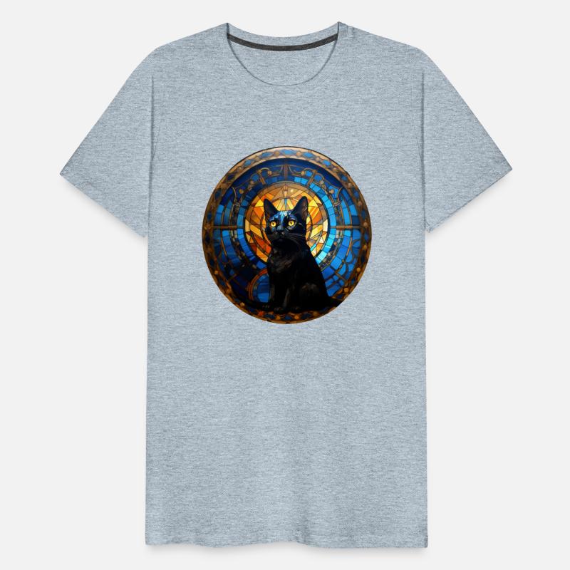 Bombay cat in stained glass