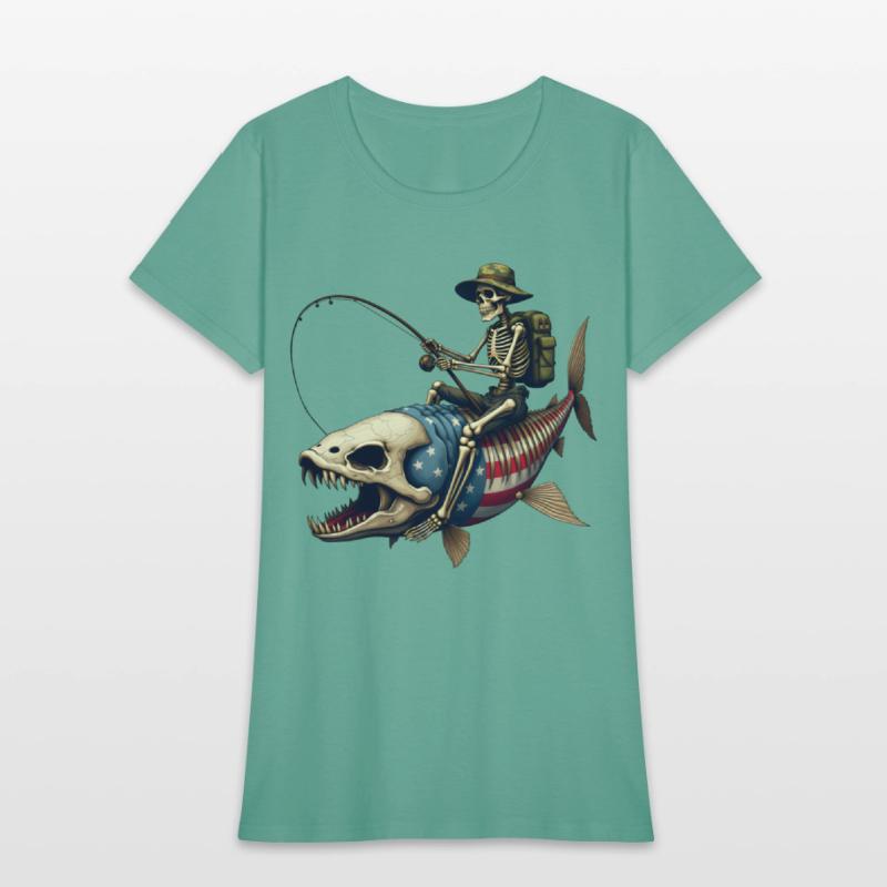 "Bone Fish" - Spooky Fish Skeleton Design