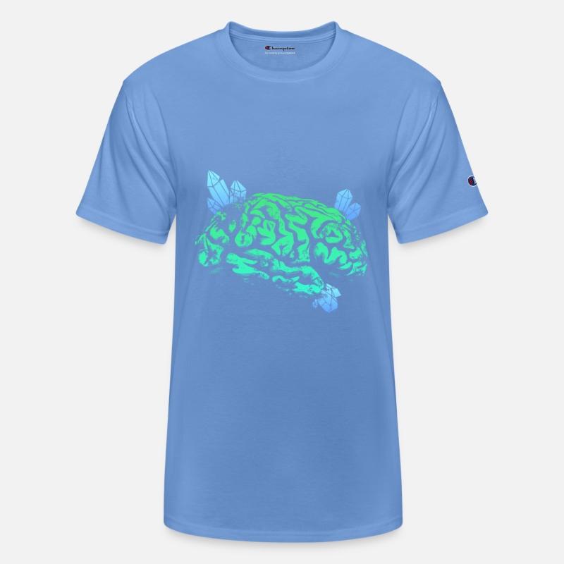 Brain with Crystal - Blue and Green