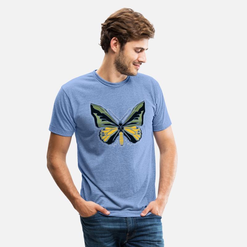 butterfly in an abstract geometric nature theme
