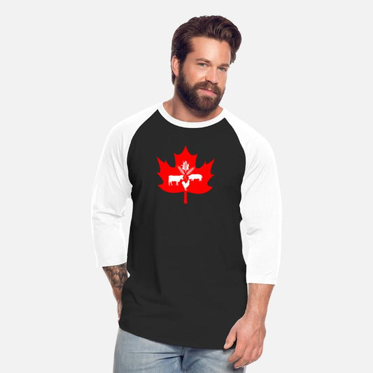 Canada maple leaf farm animal logo