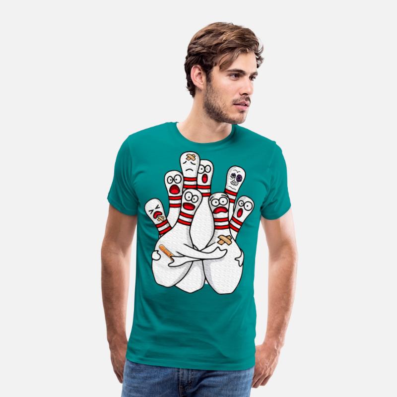 Cartoon Bowling Scared Bowling Pins Sport Bowler