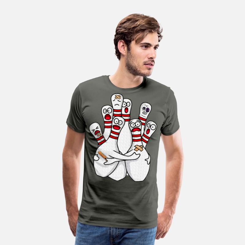 Cartoon Bowling Scared Bowling Pins Sport Bowler