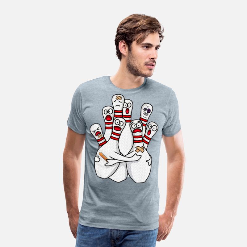 Cartoon Bowling Scared Bowling Pins Sport Bowler