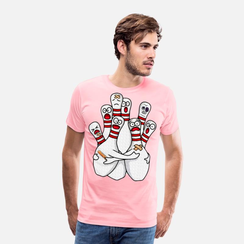Cartoon Bowling Scared Bowling Pins Sport Bowler