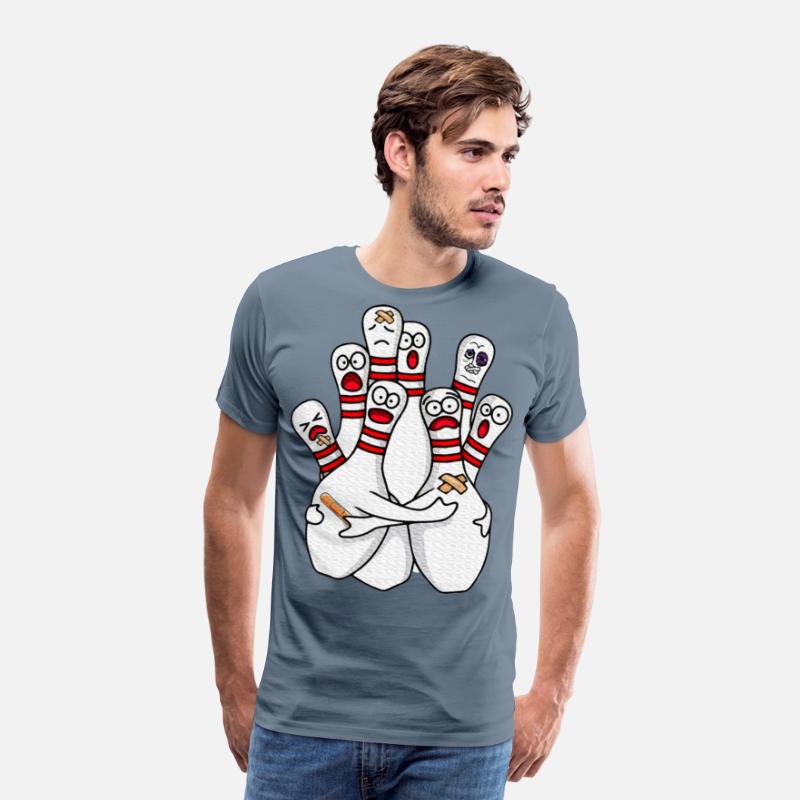 Cartoon Bowling Scared Bowling Pins Sport Bowler