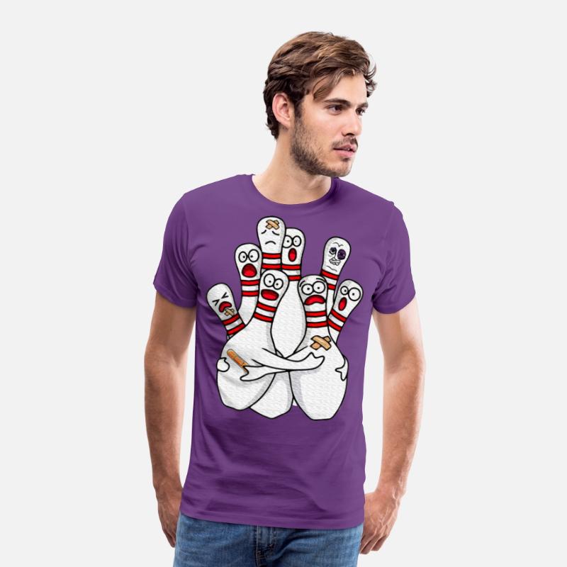 Cartoon Bowling Scared Bowling Pins Sport Bowler