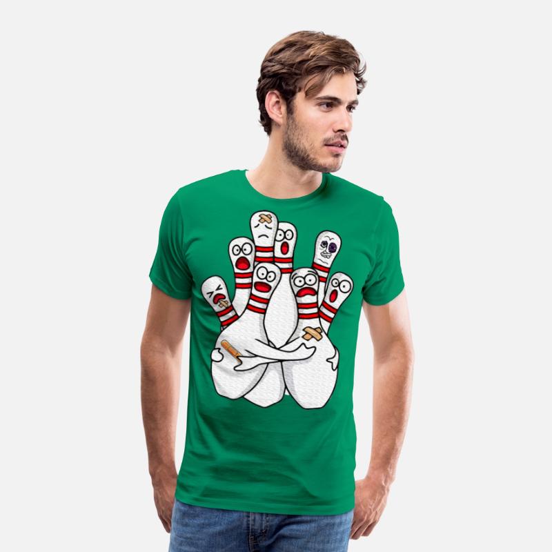 Cartoon Bowling Scared Bowling Pins Sport Bowler