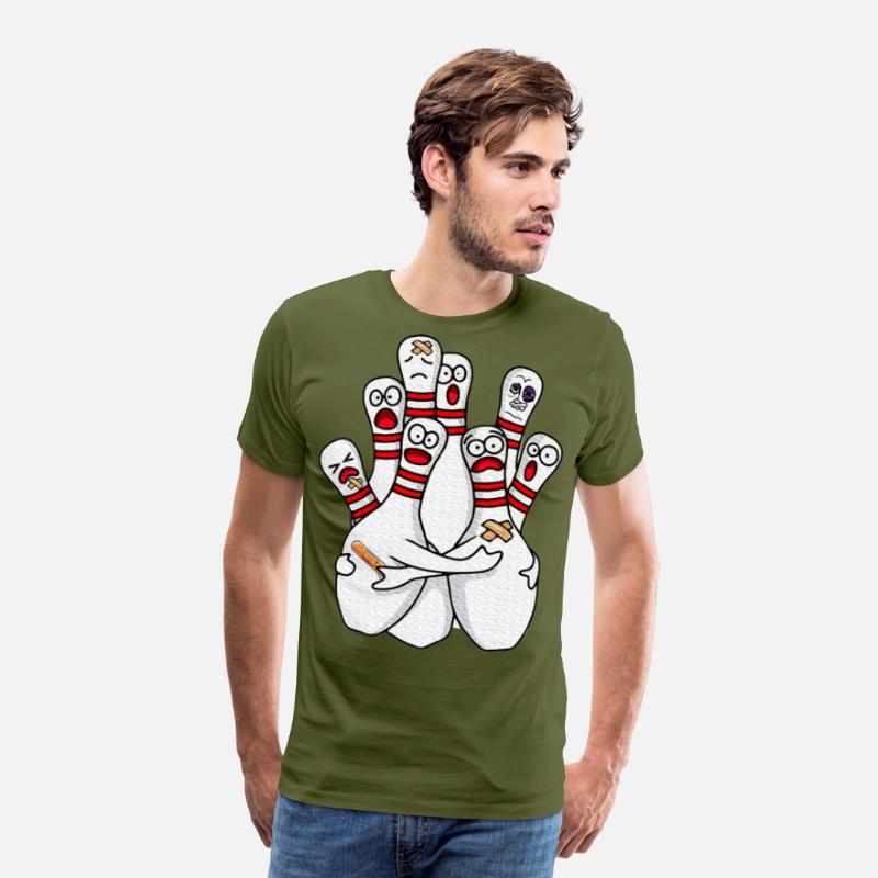 Cartoon Bowling Scared Bowling Pins Sport Bowler