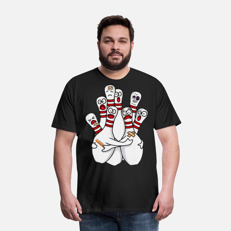 Cartoon Bowling Scared Bowling Pins Sport Bowler