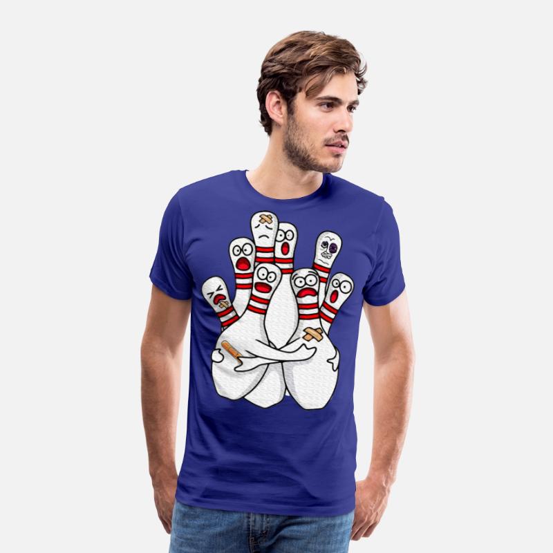 Cartoon Bowling Scared Bowling Pins Sport Bowler