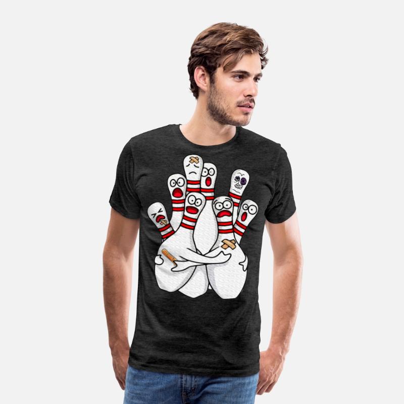 Cartoon Bowling Scared Bowling Pins Sport Bowler