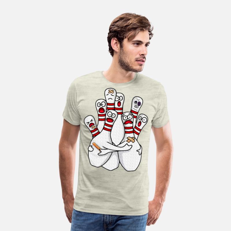 Cartoon Bowling Scared Bowling Pins Sport Bowler