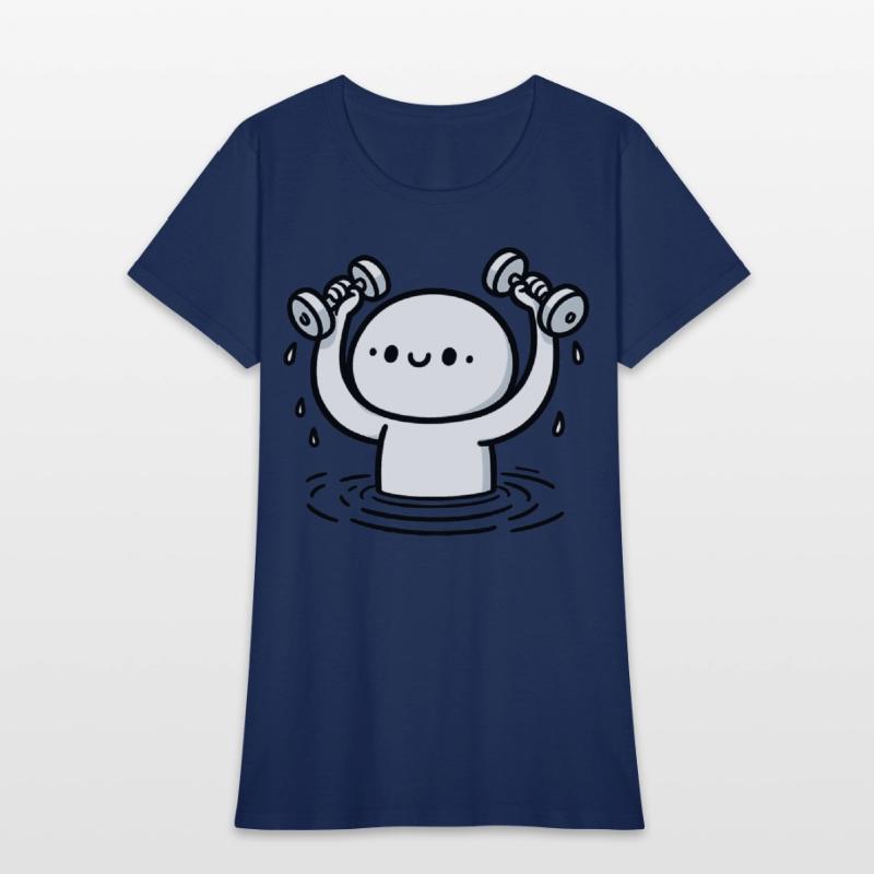 Cartoon Water Aerobics Aqua Aerobics