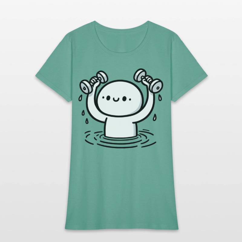 Cartoon Water Aerobics Aqua Aerobics