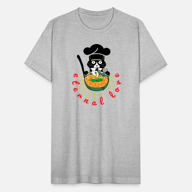 cat eating spaghetti