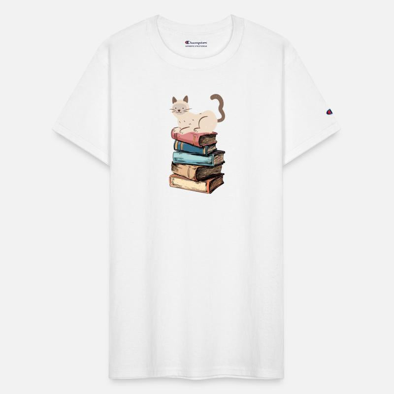 cat knows things , Cat on top of books , cute cat