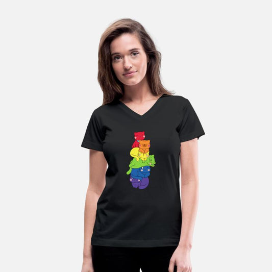 Cats Pile LGBT Rainbow Flag Kawaii