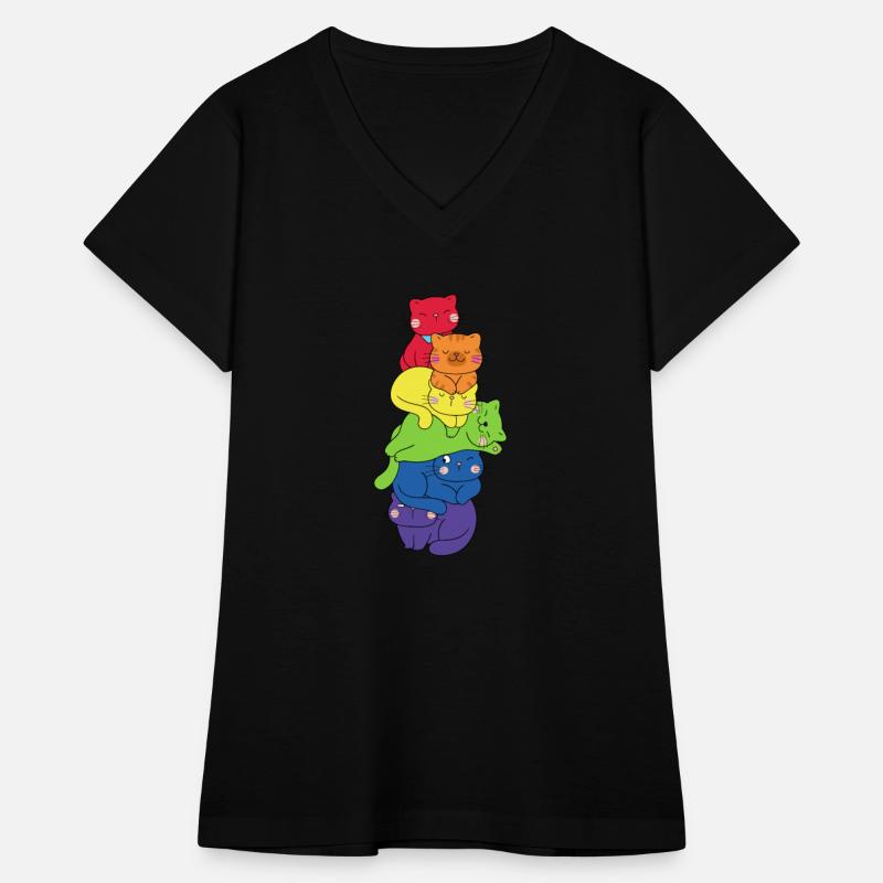 Cats Pile LGBT Rainbow Flag Kawaii