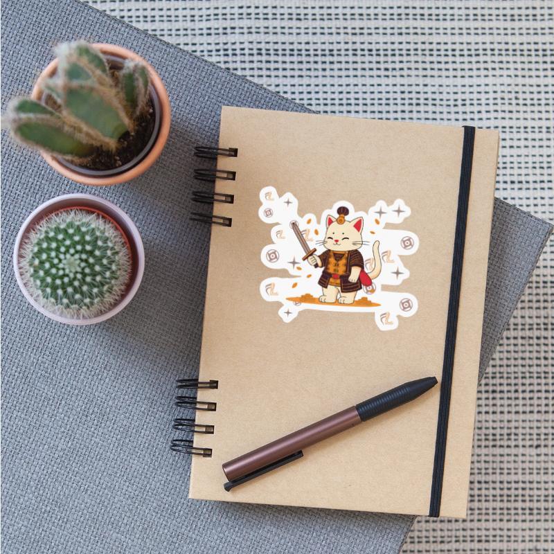 Charming Cat Warrior with Gold Coins