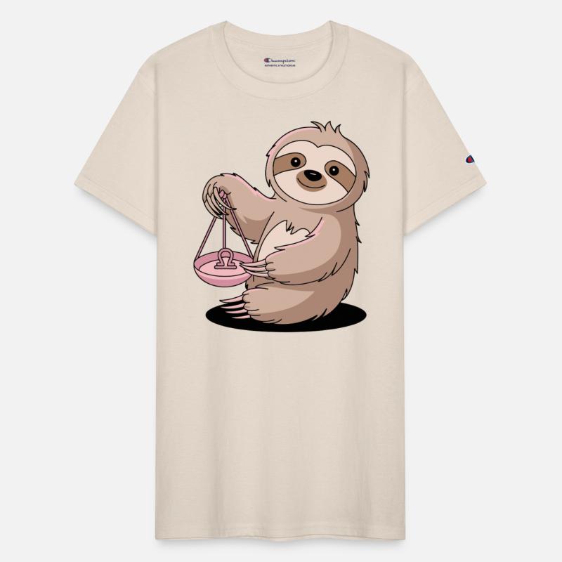 Charming Libra Zodiac Sloth With Balance