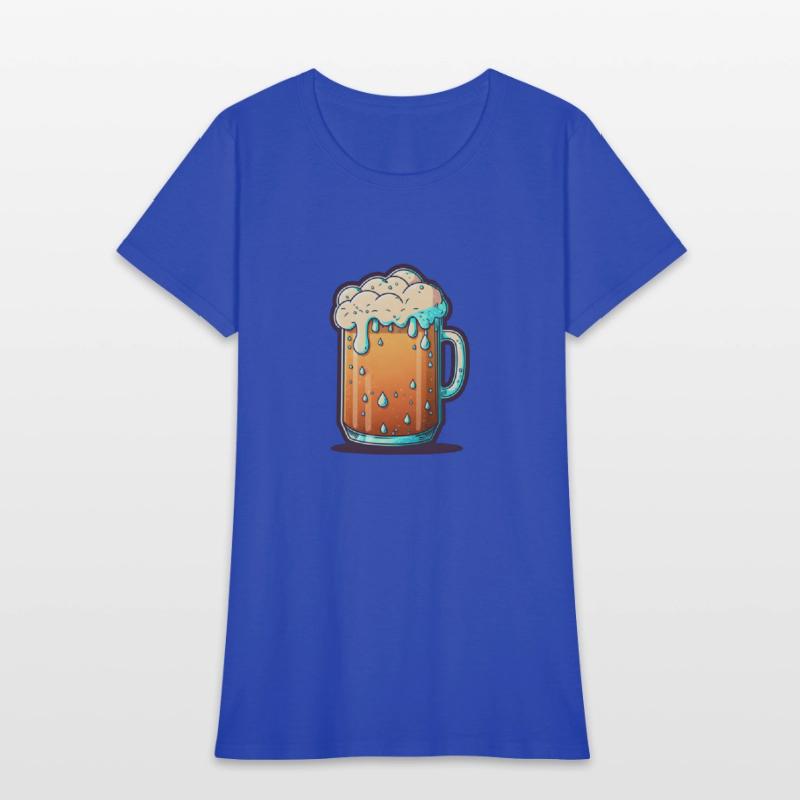 Chilled Overflowing Beer Mug Illustration