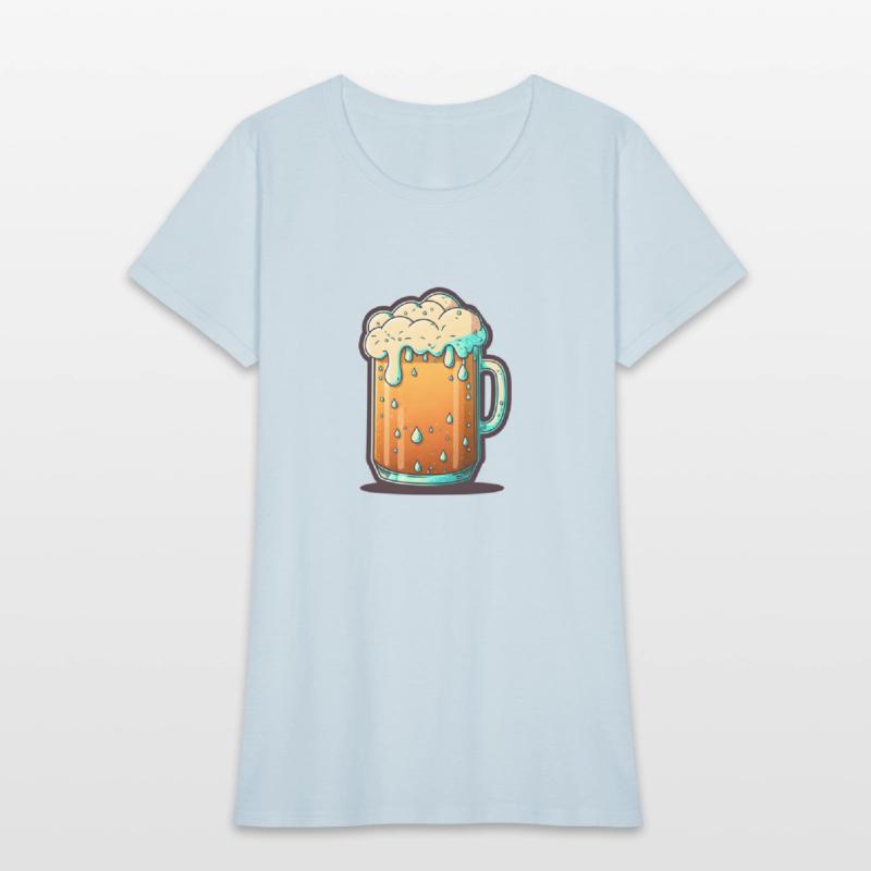 Chilled Overflowing Beer Mug Illustration