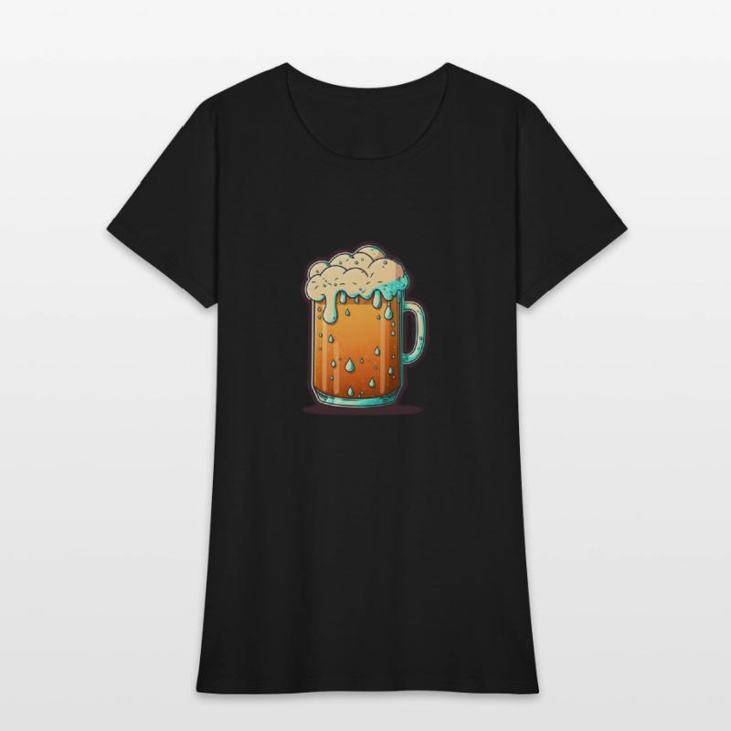 Chilled Overflowing Beer Mug Illustration