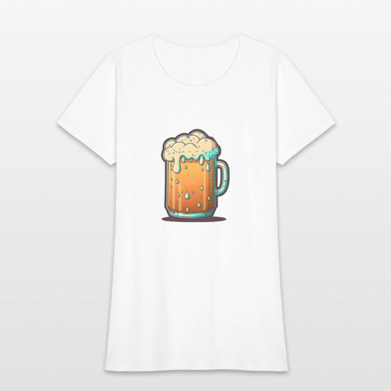 Chilled Overflowing Beer Mug Illustration