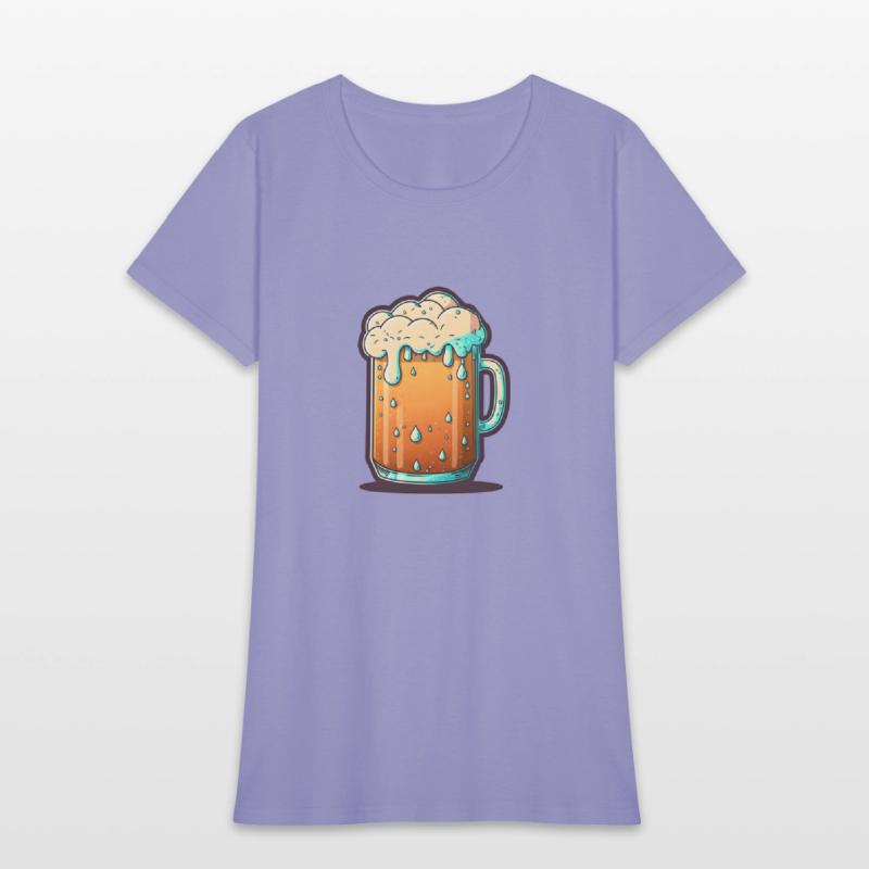 Chilled Overflowing Beer Mug Illustration