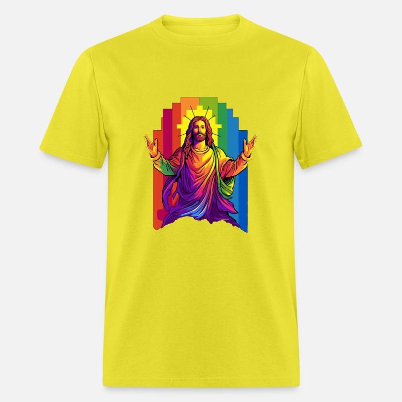 Christian Pride LGBTQ Jesus with Rainbow Flag