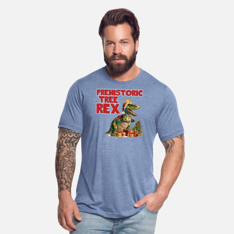 Christmas Prehistoric Tree Rex Dinosaur Fan