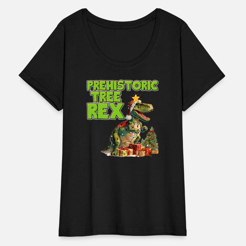 Christmas Prehistoric Tree Rex Dinosaur Fan