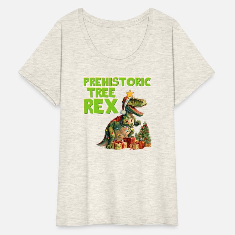Christmas Prehistoric Tree Rex Dinosaur Fan