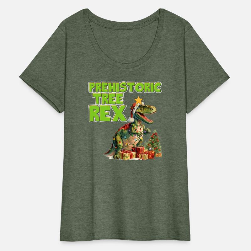 Christmas Prehistoric Tree Rex Dinosaur Fan