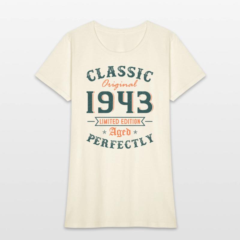 Classic 1943 Aged Perfectly 80th Birthday Gift