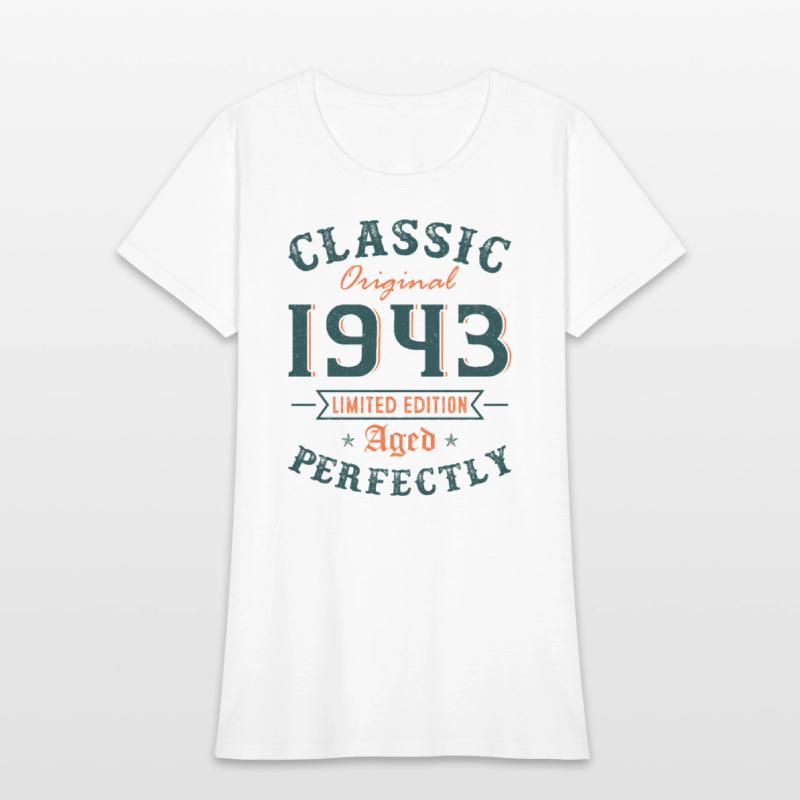 Classic 1943 Aged Perfectly 80th Birthday Gift