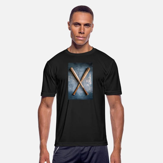 Classic Baseball Bats Crossed